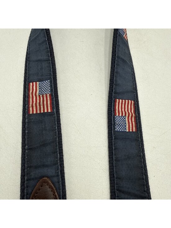 Vineyard Vines Flag Belt Sz S Fabric Red Blue White Preppy USA American Flag 30\